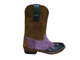 Clic CL-20794 meisjes westernlaars Purple Ocean Brown