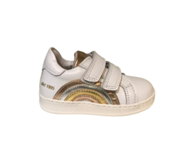 Clic CL-20613 witte sneaker Rainbow met klittenband