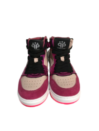 Pinocchio P1765 Sneaker Meisjes Halfhoog Fuchsia