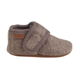 Enfant baby wool slofjes Walnut