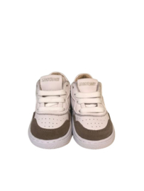 Shoesme BN22S005-A Jongens sneaker flex wit met beige
