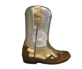 Clic CL-20794 meisjes western laars goud zilver