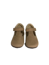 Shoesme BP20S001-B taupe meisjes bandschoentje