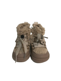 ShoesmeFL23W018-D Taupe bont gevoerd