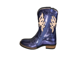 Hip H1700 meisjes western laars Licht Blauw combi