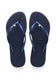 Havaianas Slipper Slim Crystal Glamour Navy Blue