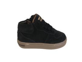 Pinocchio P1285  jongens sneaker half hoog blauw suede