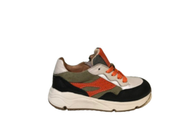 Clic CL-21133  jongens sneaker Oranje Zwart Kaki