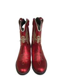 Hip H1700 meisjes western laars Rood Glitter Combi