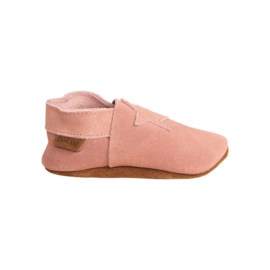 Enfant elastisch babyslofje suede Old Rose