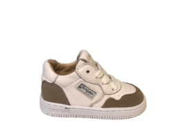 Shoesme BN22S005-A Jongens sneaker flex wit met beige