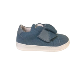 Clic CL-9402 meisjes sneaker denim look met strik