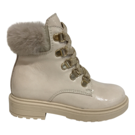 Beberlis 22037-B meisjes veter boots beige