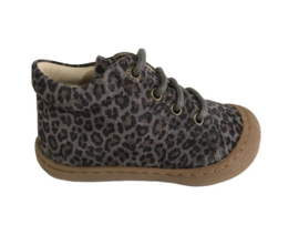 Naturino  Falcotto Cocoon suede panter grijs eerste loopschoentjes