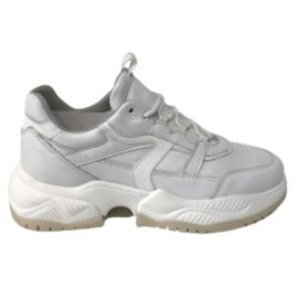 Hip Donna D1809 Wit leer sneaker dames