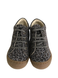 Naturino  Falcotto Cocoon suede panter grijs eerste loopschoentjes