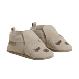 Enfant elastisch baby dierenslofje suede Cement