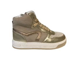 Hip H1301 half hoge sneakers beige wit goud