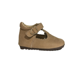 Shoesme BP20S001-B taupe meisjes bandschoentje