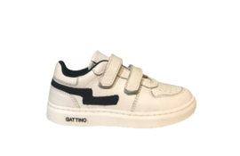 Gattino Y1016 sneaker wit met blauw accent klittenband