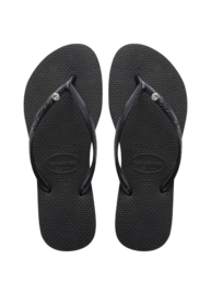 Havaianas Slipper Slim Crystal Glamour Black