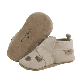 Enfant elastisch baby dierenslofje suede Cement