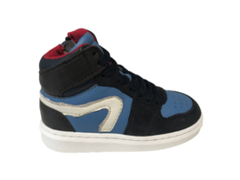 Pinocchio P1665  jongens sneaker half hoog blauw