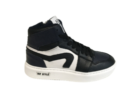 Hip H1665 half hoge sneaker ZwartBlauw