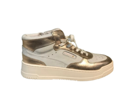 Kipling Lola 2 White half hoge sneaker rose goud accent