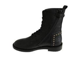 Hip H1312 veterboots meisjes zwart studs