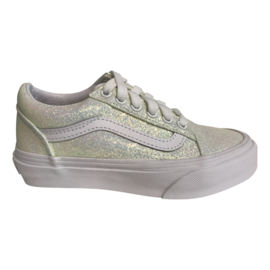 Vans Old Skool UV Glitter wit/roze, kleurt roze in de zon