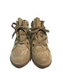 Hip H1557 meisjes sneaker hoog beige veter