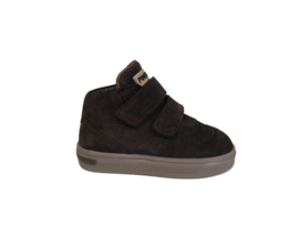 Pinocchio P1286 jongens sneaker half hoog bruin klittenband