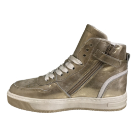 Hip H1301 Hoge sneakers Platina met veters en rits