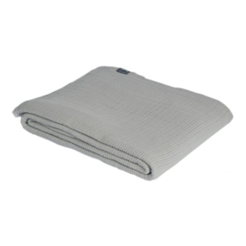 Mooie soepele stoffen plaid lichtgrijs beige landelijk 170 x 130 cm