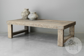 Vergrijsd houten salontafel landelijk strak 120 x 60 x H40 cm Texas SEP