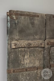 Prachtig oud vergrijsd doorleefd luik paneel deur poort wandpaneel wanddecoratie 99 x 67 cm