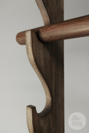 Oud houten rek plaidrek dekenrek wasrek droogrek landelijk vintage 214 x 67 cm