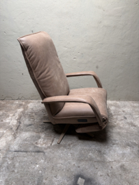 Prachtige stoere leren relax fauteuil relaxfauteuil lounge met accu stoer landelijk modern industrieel