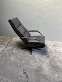 Stoere Afrika leren relaxfauteuil relax fauteuil stoel sta-op lounge ligstoel kleur Moro