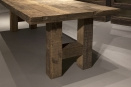 Stoere oud houten tafel 260 X 100 X H77 cm eettafel boerentafel stoer landelijk industrieel olivier