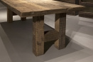 Stoere oud houten tafel 240 X 100 X H77 cm eettafel boerentafel stoer landelijk industrieel olivier