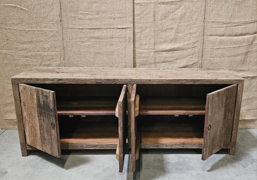 Old wood Stoer truckwood houten kast televisiekast televisiemeubel tv deurtjes dressoir landelijk stoer industrieel 160 x 45 x H60 cm