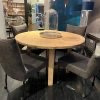 Gave grove robuuste ronde olmenhouten tafel eettafel rond 125 cm landelijk stoer
