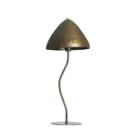 Prachtige antique brons bronzen lamp lampje tafellamp Elimo landelijk vintage old look