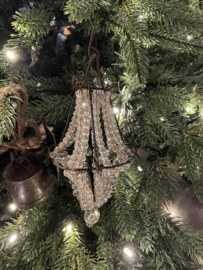 Leuke mini kroonluchtertjes kerstbal kerstboom decoratie landelijk stoer