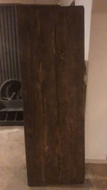 Stoere oude (vergrijsd vergrijsde )hout houten sidetable buro bureau klaptafel doorleefd industrieel markttafel landelijk hout metaal