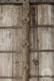 Prachtige grote oude vergrijsd houten poort deur wandpaneel wanddecoratie landelijk 170 x 96 cm