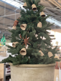 Kerstslinger met belletjes eraan 180 cm broste kerstklok kerstklokjes slinger Brown beige naturel guirlande