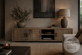 Landelijk stoer truckwood railway houten tv dressoir SEP televisiemeubel kast 200 x 45 x H50 cm